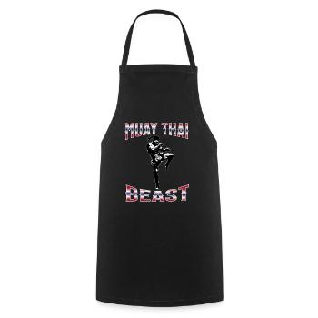 Muay Thai Boxing Muay Thai - Cooking Apron - black - Front - AI Model Male 185 dark (185cm)