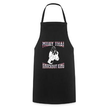 Muay Thai Boxing Muay Thai - Cooking Apron - black - Front - AI Model Male 185 dark (185cm)