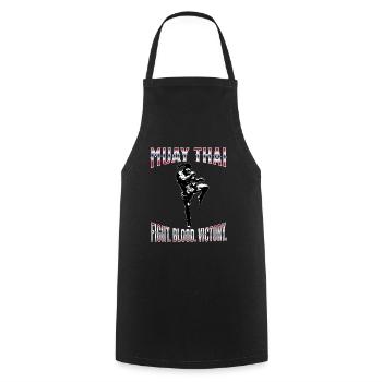Muay Thaï Boxe Muay Thaï - Tablier de cuisine - noir - Devant - AI Model Male 185 dark (185cm)