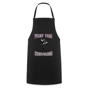 Muay Thai Boxing Muay Thai - Cooking Apron - black - Front - AI Model Male 185 dark (185cm)
