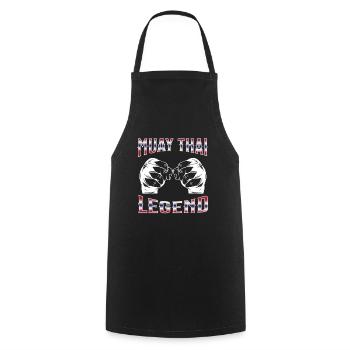 Muay Thai Boxing Muay Thai - Kochschürze - Schwarz - Vorne - AI Model Male 185 dark (185cm)