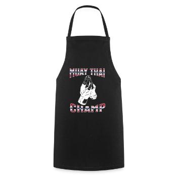 Muay Thai Boxing Muay Thai - Cooking Apron - black - Front - AI Model Male 185 dark (185cm)