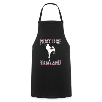 Muay Thai Boxing Muay Thai - Cooking Apron - black - Front - AI Model Male 185 dark (185cm)