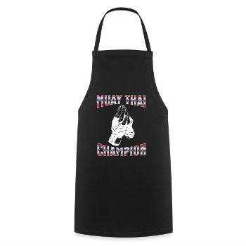 Muay Thai Boxing Muay Thai - Cooking Apron - black - Front - AI Model Male 185 dark (185cm)