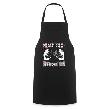 Muay Thai Boxing Muay Thai - Kochschürze - Schwarz - Vorne - AI Model Male 185 dark (185cm)