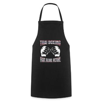 Muay Thai Boxing Muay Thai - Cooking Apron - black - Front - AI Model Male 185 dark (185cm)