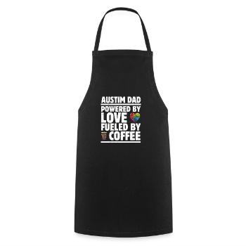 Austism Dad Powered by Love, Fueled by Coffee - Cooking Apron - black - Front - AI Model Male 185 dark (185cm)