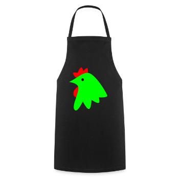 Rooster - Cooking Apron - black - Front - AI Model Male 185 dark (185cm)