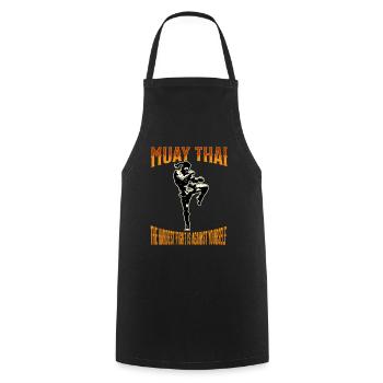 Muay Thai Boxing Muay Thai - Cooking Apron - black - Front - AI Model Male 185 dark (185cm)