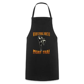 Muay Thaï Boxe Muay Thaï - Tablier de cuisine - noir - Devant - AI Model Male 185 dark (185cm)