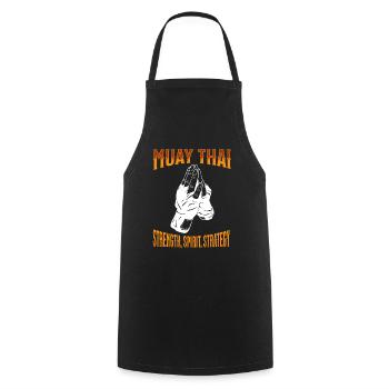 Muay Thai Boxing Muay Thai - Cooking Apron - black - Front - AI Model Male 185 dark (185cm)