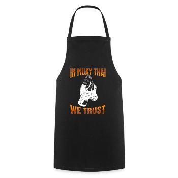 Muay Thai Boxing Muay Thai - Cooking Apron - black - Front - AI Model Male 185 dark (185cm)