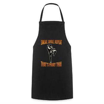 Muay Thai Boxing Muay Thai - Cooking Apron - black - Front - AI Model Male 185 dark (185cm)