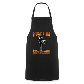 Muay Thai Boxing Muay Thai - Cooking Apron - black - Front - AI Model Male 185 dark (185cm)