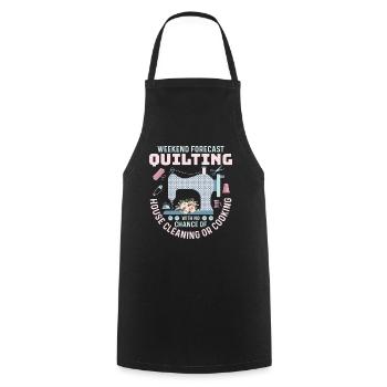 Prévisions du week-end Courtepointe Quilter Couture - Tablier de cuisine - noir - Devant - AI Model Male 185 dark (185cm)