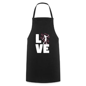 Eiskunstläuferin Love Eiskunstlaufen Schlittschuh - Kochschürze - Schwarz - Vorne - AI Model Male 185 dark (185cm)