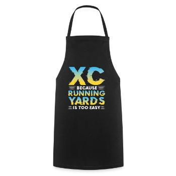 XC because running yards is too easy - Cooking Apron - black - Front - AI Model Male 185 dark (185cm)