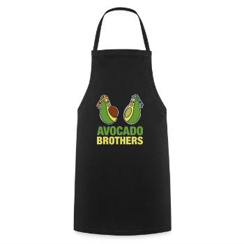 Avocado Brothers Vegan Vegetarian Gift - Cooking Apron - black - Front - AI Model Male 185 dark (185cm)