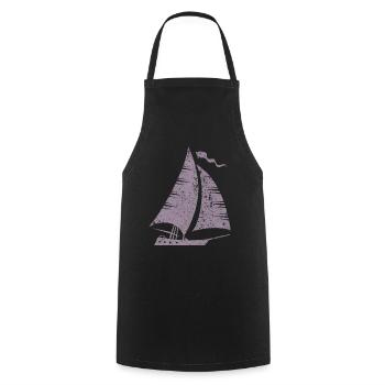 Sailboat Sailing Sailors - Cooking Apron - black - Front - AI Model Male 185 dark (185cm)