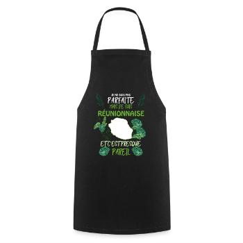 Ma Femme Ou Amie Réunionnaise Parfaite - Tablier de cuisine - noir - Devant - AI Model Male 185 dark (185cm)