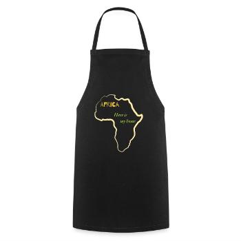 Africa This is My home - Cooking Apron - black - Front - AI Model Male 185 dark (185cm)