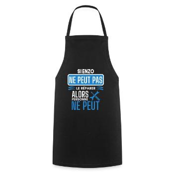 ne peut pas le réparer si Enzo - Tablier de cuisine - noir - Devant - AI Model Male 185 dark (185cm)