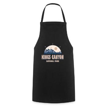 Kings Canyon National Park Vintage Hiking - Cooking Apron - black - Front - AI Model Male 185 dark (185cm)