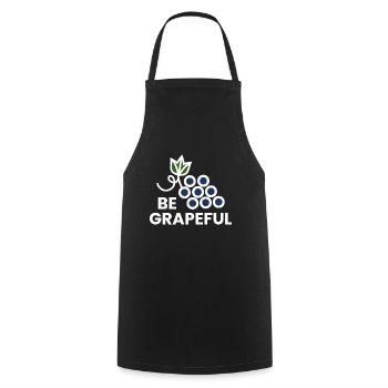 Be Grapeful - Cooking Apron - black - Front - AI Model Male 185 dark (185cm)