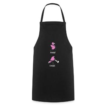 Yoga Flamingo inhale and exhale - Kochschürze - Schwarz - Vorne - AI Model Male 185 dark (185cm)
