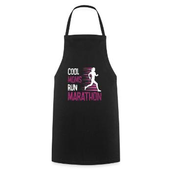 Courir le défi du marathon de 26,2 miles - Tablier de cuisine - noir - Devant - AI Model Male 185 dark (185cm)