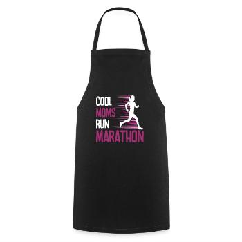 Courir le défi du marathon de 26,2 miles - Tablier de cuisine - noir - Devant - AI Model Male 185 dark (185cm)