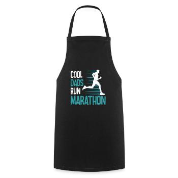 Run 26.2 mile marathon challenge - Cooking Apron - black - Front - AI Model Male 185 dark (185cm)