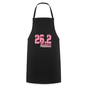 Courir le défi du marathon de 26,2 miles - Tablier de cuisine - noir - Devant - AI Model Male 185 dark (185cm)