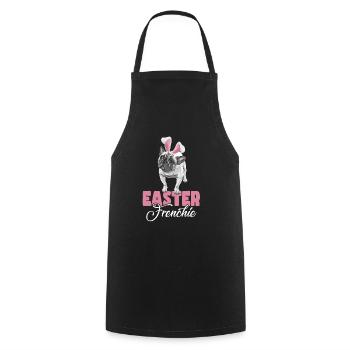 Frohe Ostern French Bulldog - Kochschürze - Schwarz - Vorne - AI Model Male 185 dark (185cm)