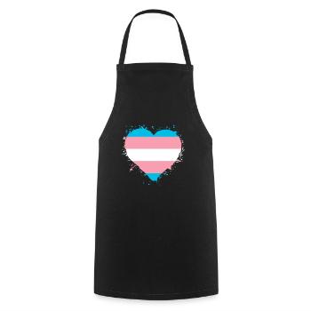 Pride LGBTQ Heart - Cooking Apron - black - Front - AI Model Male 185 dark (185cm)