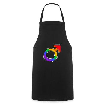 Stolz LGBTQ. Stellungnahme - Kochschürze - Schwarz - Vorne - AI Model Male 185 dark (185cm)