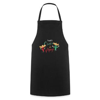Funny costume for Cinco de Mayo in Mexico - Cooking Apron - black - Front - AI Model Male 185 dark (185cm)