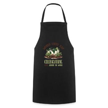 Welttag des Kaffees - Kochschürze - Schwarz - Vorne - AI Model Male 185 dark (185cm)