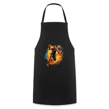 BASKETBALL forever! - Cooking Apron - black - Front - AI Model Male 185 dark (185cm)