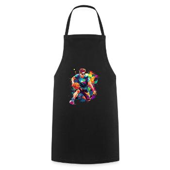 BASKETBALL forever! - Cooking Apron - black - Front - AI Model Male 185 dark (185cm)