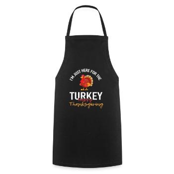 Get ready for Thanksgiving - Cooking Apron - black - Front - AI Model Male 185 dark (185cm)