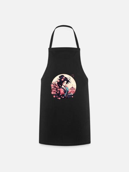 Geisha of Japan - Cooking Apron - black