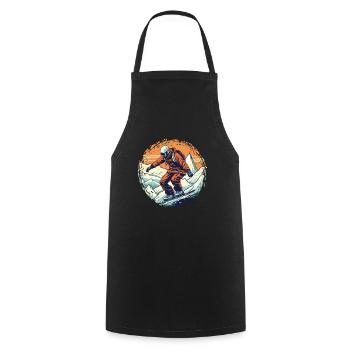 Snowboard ou ski puis après-ski - Tablier de cuisine - noir - Devant - AI Model Male 185 dark (185cm)