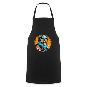 Snowboard ou ski puis après-ski - Tablier de cuisine - noir - Devant - AI Model Male 185 dark (185cm)