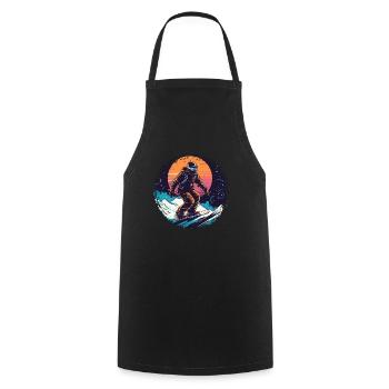 Snowboarding or skiing and then après ski - Cooking Apron - black - Front - AI Model Male 185 dark (185cm)