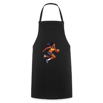 BASKETBALL forever! - Cooking Apron - black - Front - AI Model Male 185 dark (185cm)