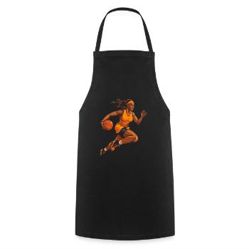 BASKETBALL forever! - Cooking Apron - black - Front - AI Model Male 185 dark (185cm)