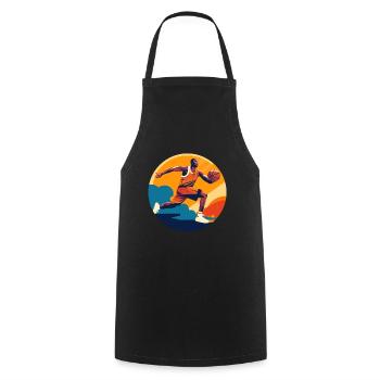 BASKETBALL forever! - Cooking Apron - black - Front - AI Model Male 185 dark (185cm)