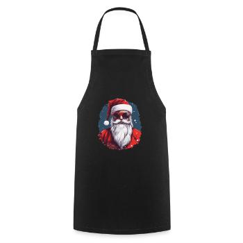 Merry Christmas - Cooking Apron - black - Front - AI Model Male 185 dark (185cm)
