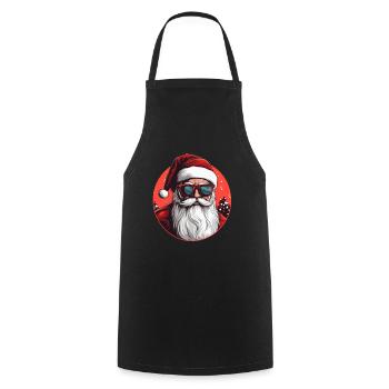 Merry Christmas - Cooking Apron - black - Front - AI Model Male 185 dark (185cm)